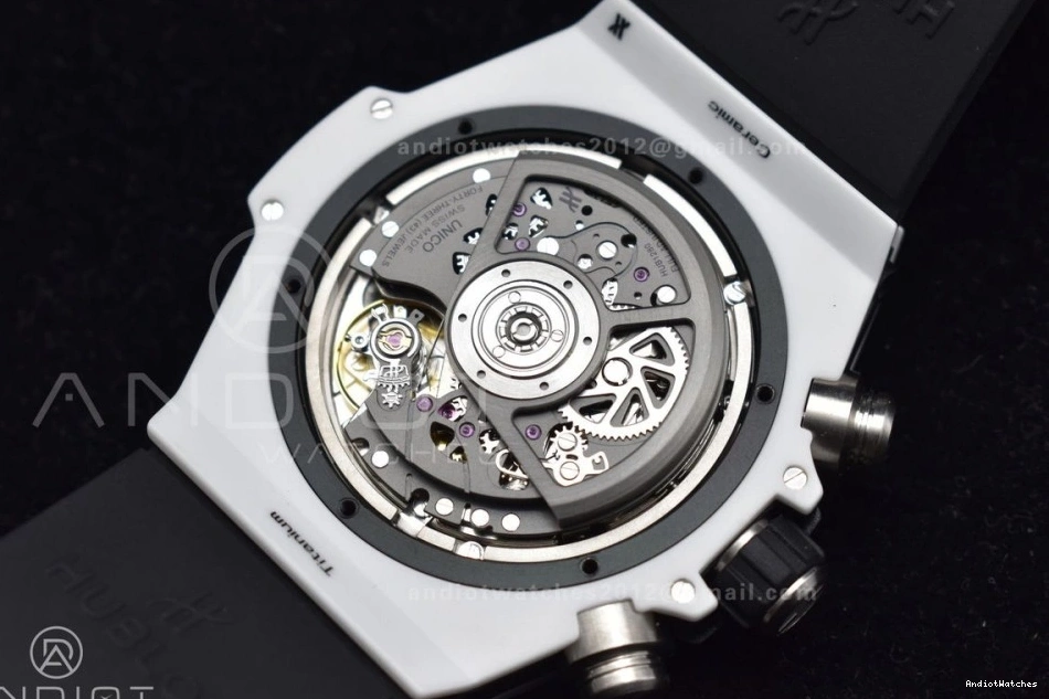 Skeleton White Edition A Strap Bang Ceramic Rubber Best on Big Packable Unico 1:1 White Dial 516 ZF 0125